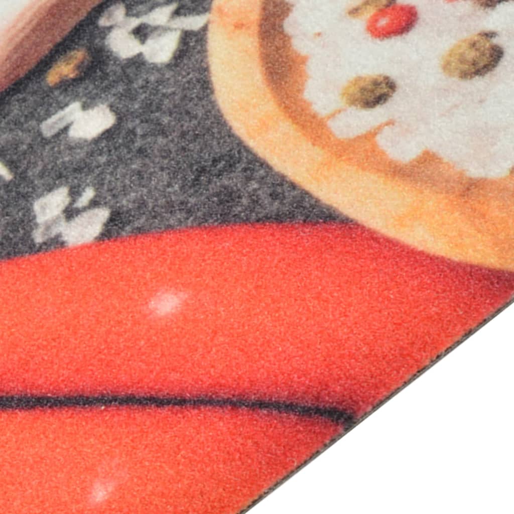 Vidaxl Küchenmatte waschbarer Gemüsedruck 45x150 cm Samt