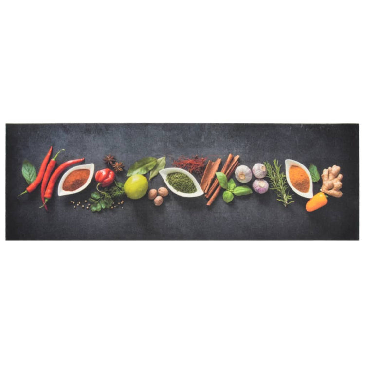 VIDAXL KITCHE MAT WASSENBLUSS DRUCK 60x180 cm Samt