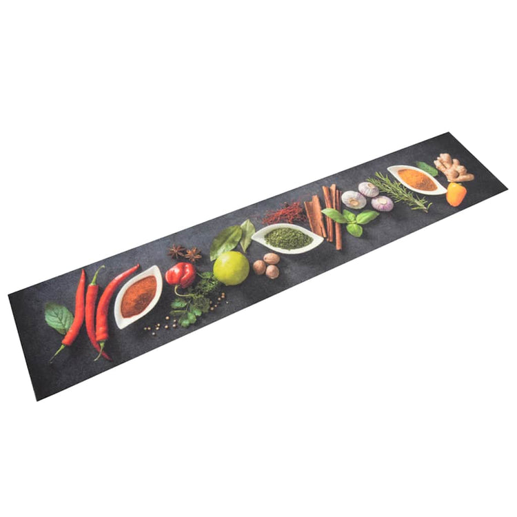 Vidaxl Küchenmatte Waschbarer Druck 60x300 cm Samt