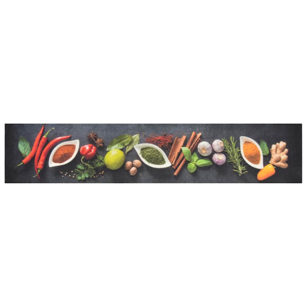 Vidaxl Küchenmatte Waschbarer Druck 60x300 cm Samt