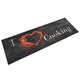 Vidaxl Küchenmatte waschbarer Kochdruck 60x180 cm Samt Schwarz