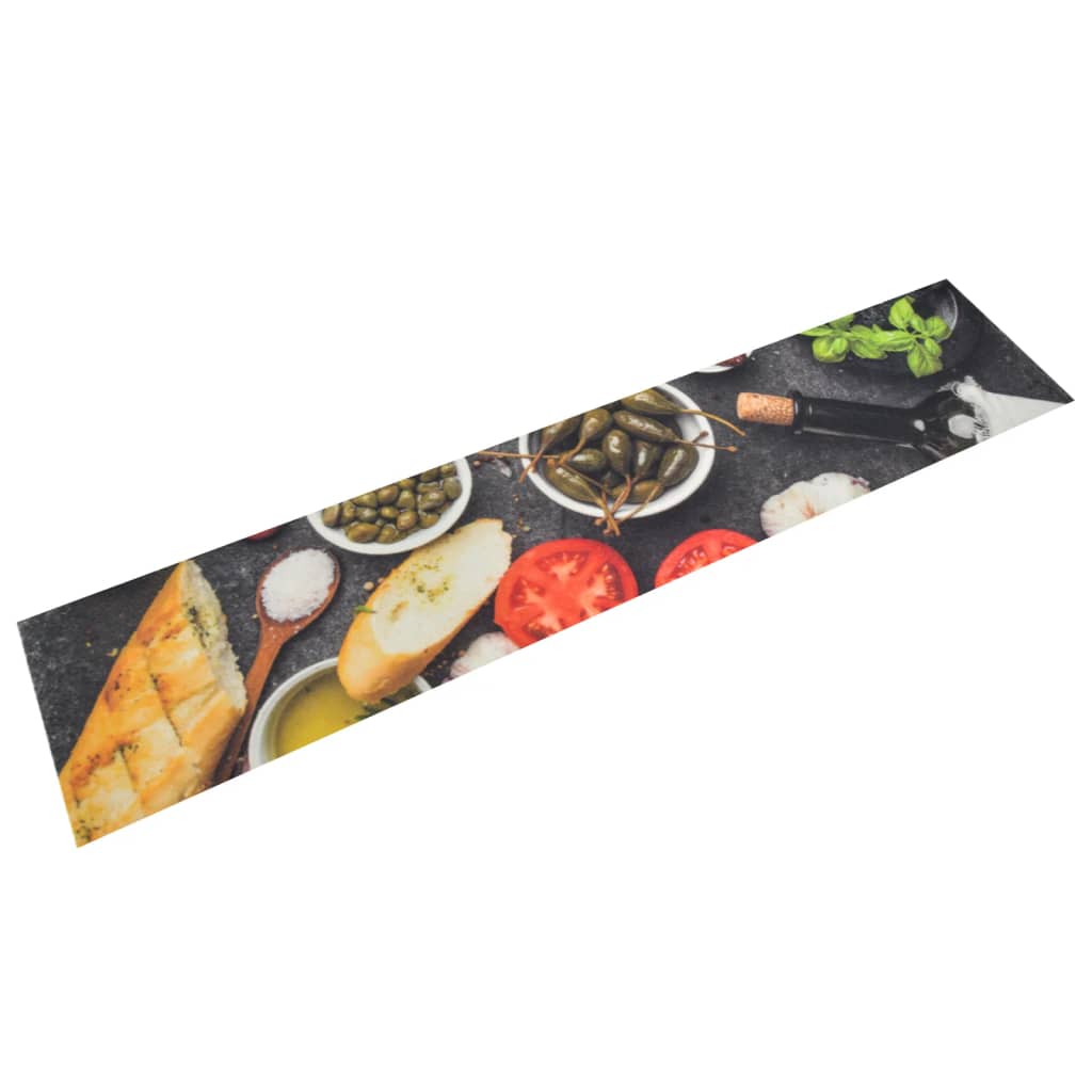 Vidaxl Küchenmatte Wäsche Weine Dinner Druck 60x300 cm Samt