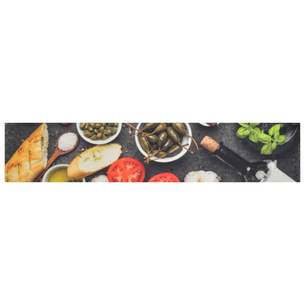 Vidaxl Küchenmatte Wäsche Weine Dinner Druck 60x300 cm Samt