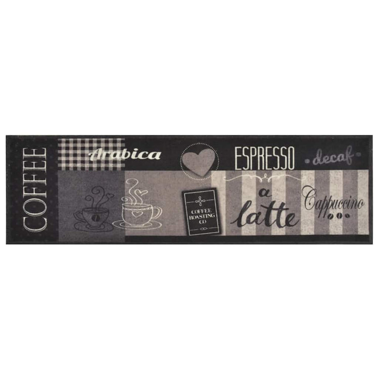 Vidaxl Küchenmatte Waschkaffee 45x150 cm Samt Schwarz