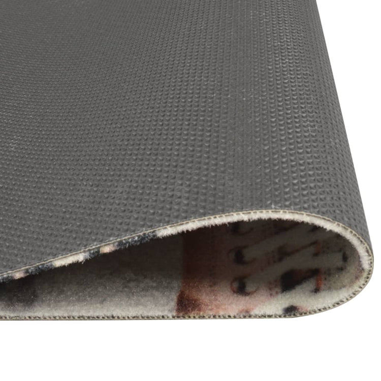 Vidaxl Küchenmatte Waschbarer Schuhdruck 60x300 cm Samt