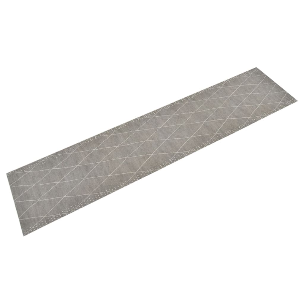 Vidaxl Küchenmatte waschbarer kariert 60x300 cm Samt