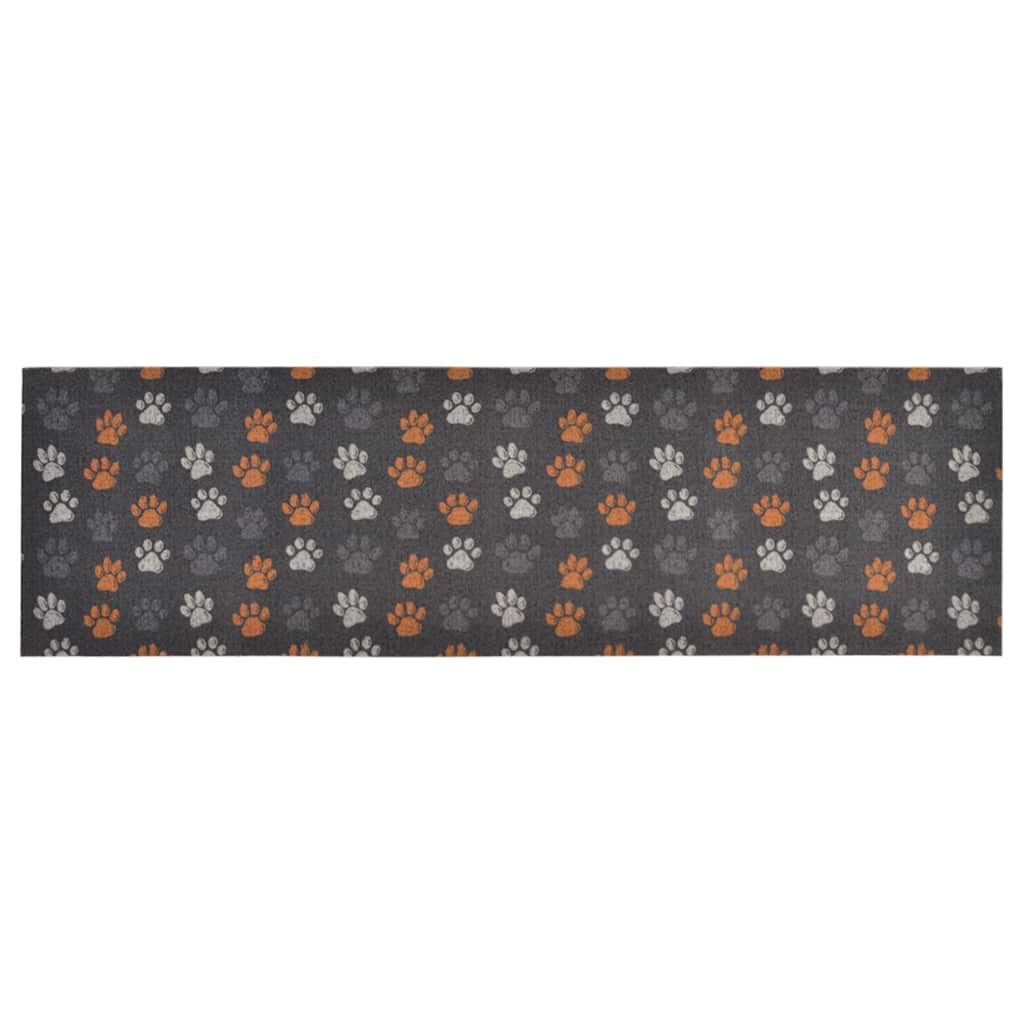 Vidaxl Küchenmatte Waschbarer Beinabdruck 60x180 cm Samt
