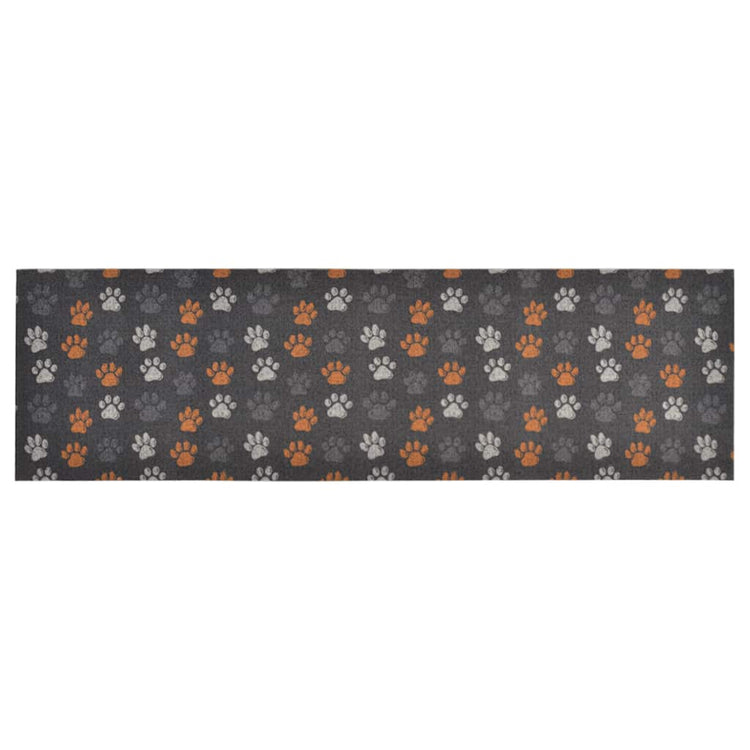 Vidaxl Küchenmatte Waschbarer Beinabdruck 60x180 cm Samt