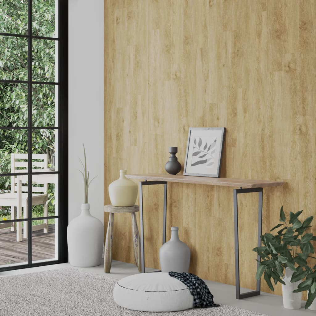 Vidaxl -Wandpaneele Holz Look 4,12 m² PVC Braun