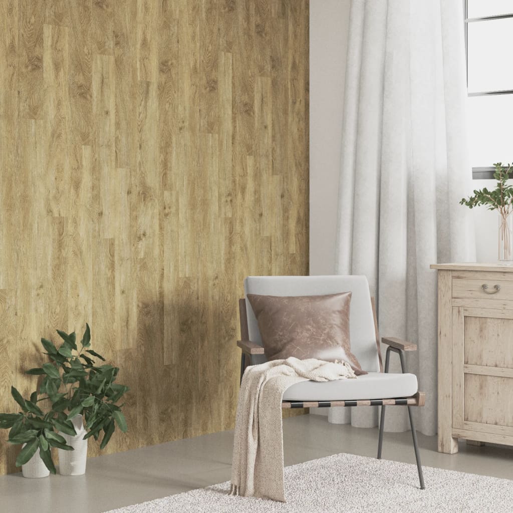 Vidaxl -Wandpaneele Holz Look 4,12 m² PVC Braun