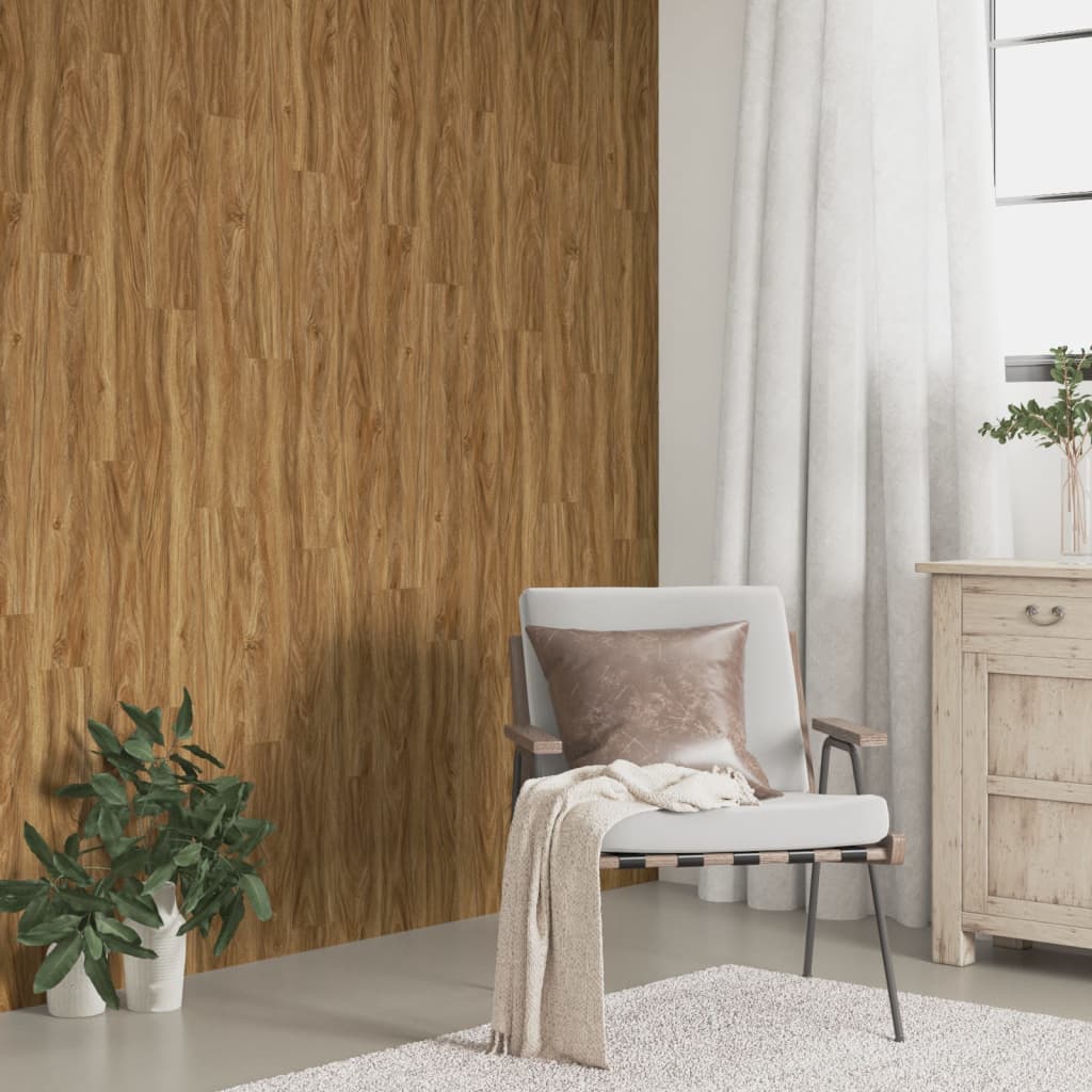 Vidaxl -Wandpaneele Holz Look 4,12 m² PVC Braun