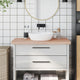 VIDAXL WASHBAIN TABELLE 100x60x4 cm Festes Buchenholz