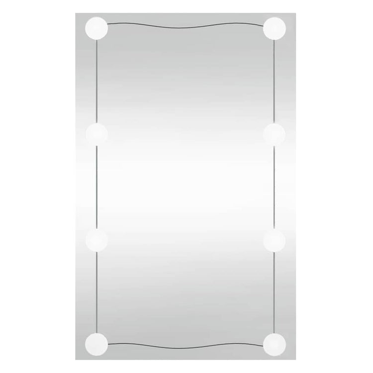 Vidaxl -Wandspiegel mit LEDs rechteckig 40 x 60 cm Glas