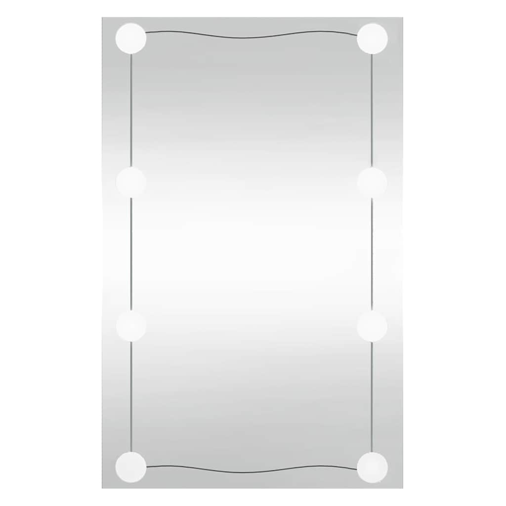 Vidaxl -Wandspiegel mit LEDs rechteckig 50 x 80 cm Glas