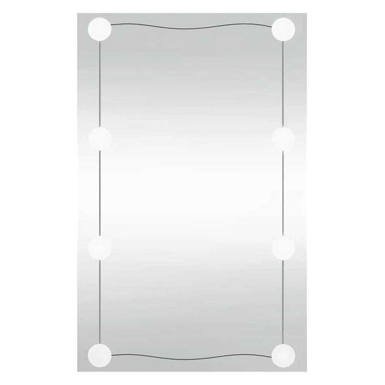 Vidaxl -Wandspiegel mit LEDs rechteckig 50 x 80 cm Glas