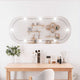 Vidaxl -Wandspiegel mit LEDs oval 45x100 cm Glas