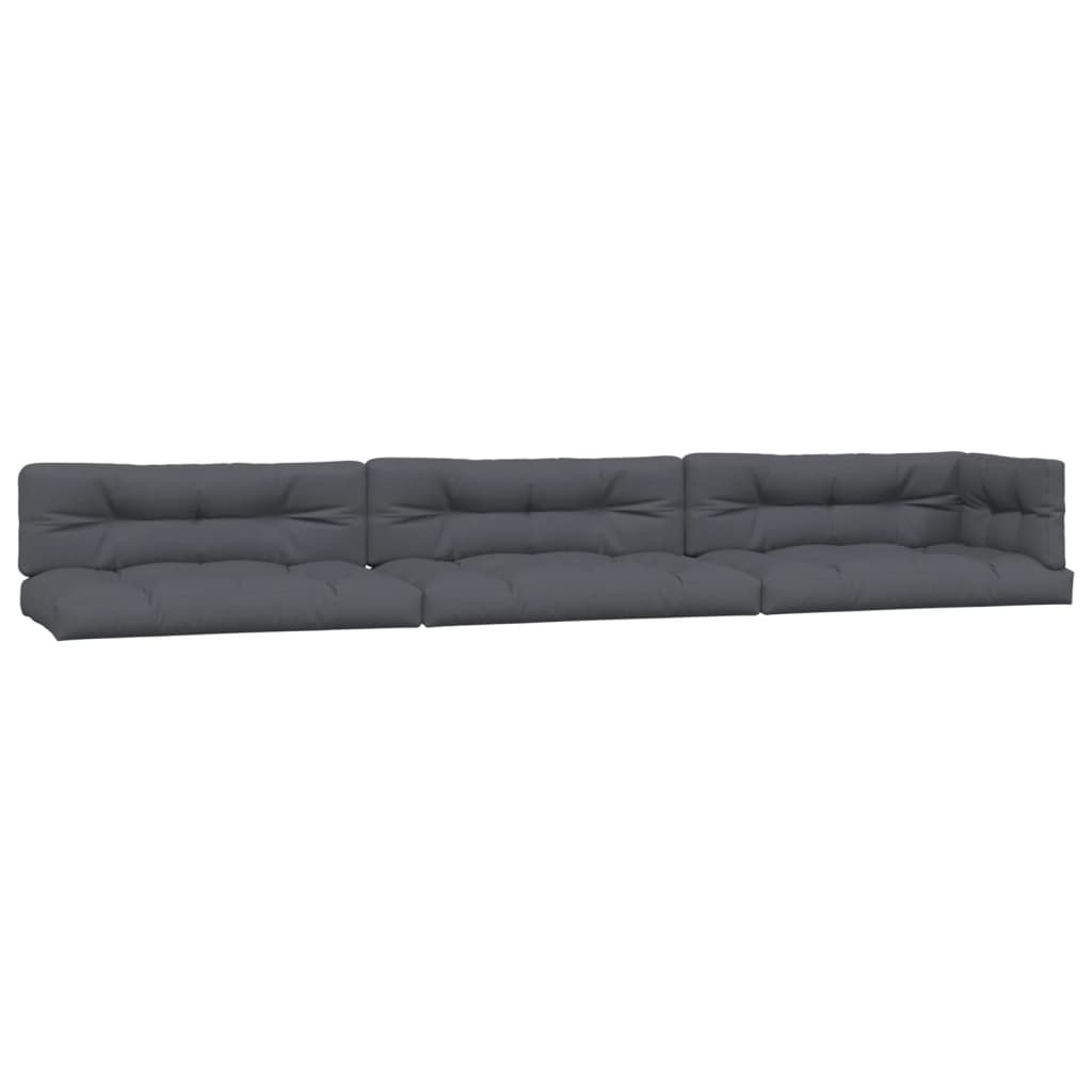 Vidaxl -Palettenkissen 7 ST Fabric Anthrazit -gelenkt