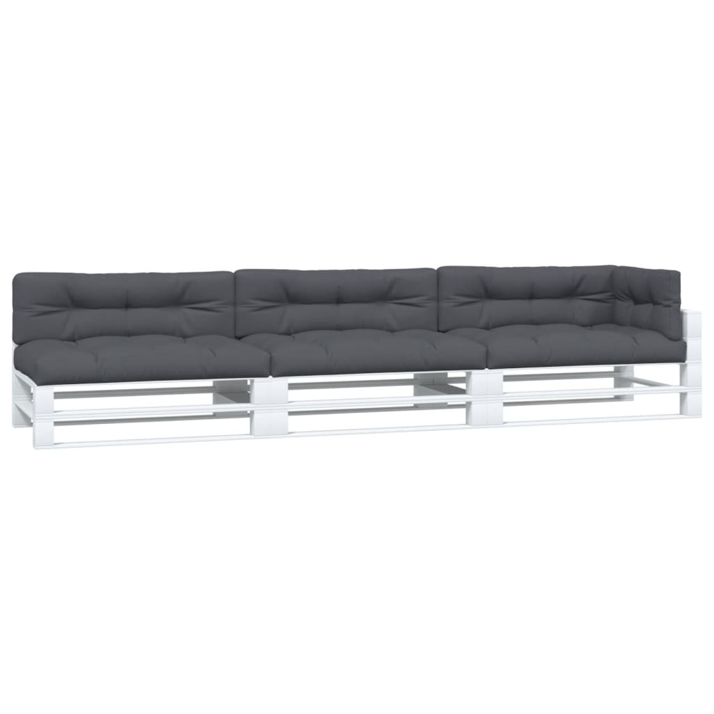 Vidaxl -Palettenkissen 7 ST Fabric Anthrazit -gelenkt