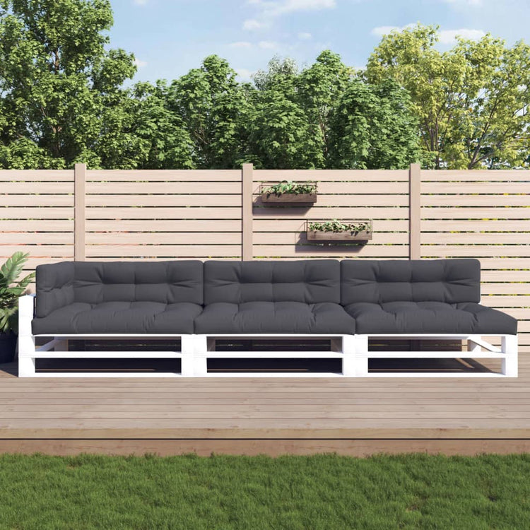 Vidaxl -Palettenkissen 7 ST Fabric Anthrazit -gelenkt