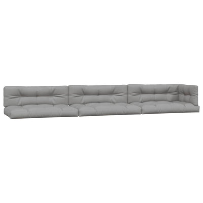 Vidaxl Palettenkissen 7 St. Stoff grau