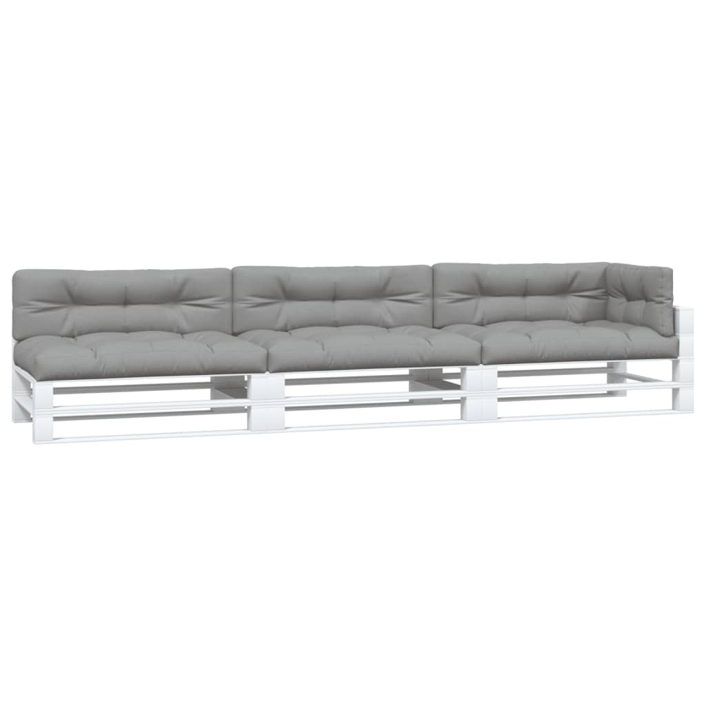 Vidaxl Palettenkissen 7 St. Stoff grau