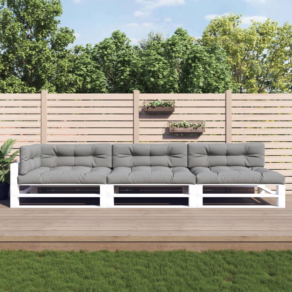 Vidaxl Palettenkissen 7 St. Stoff grau