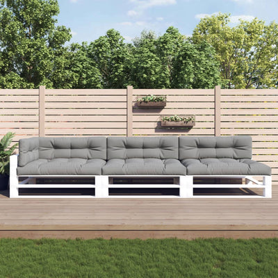 Vidaxl Palettenkissen 7 St. Stoff grau