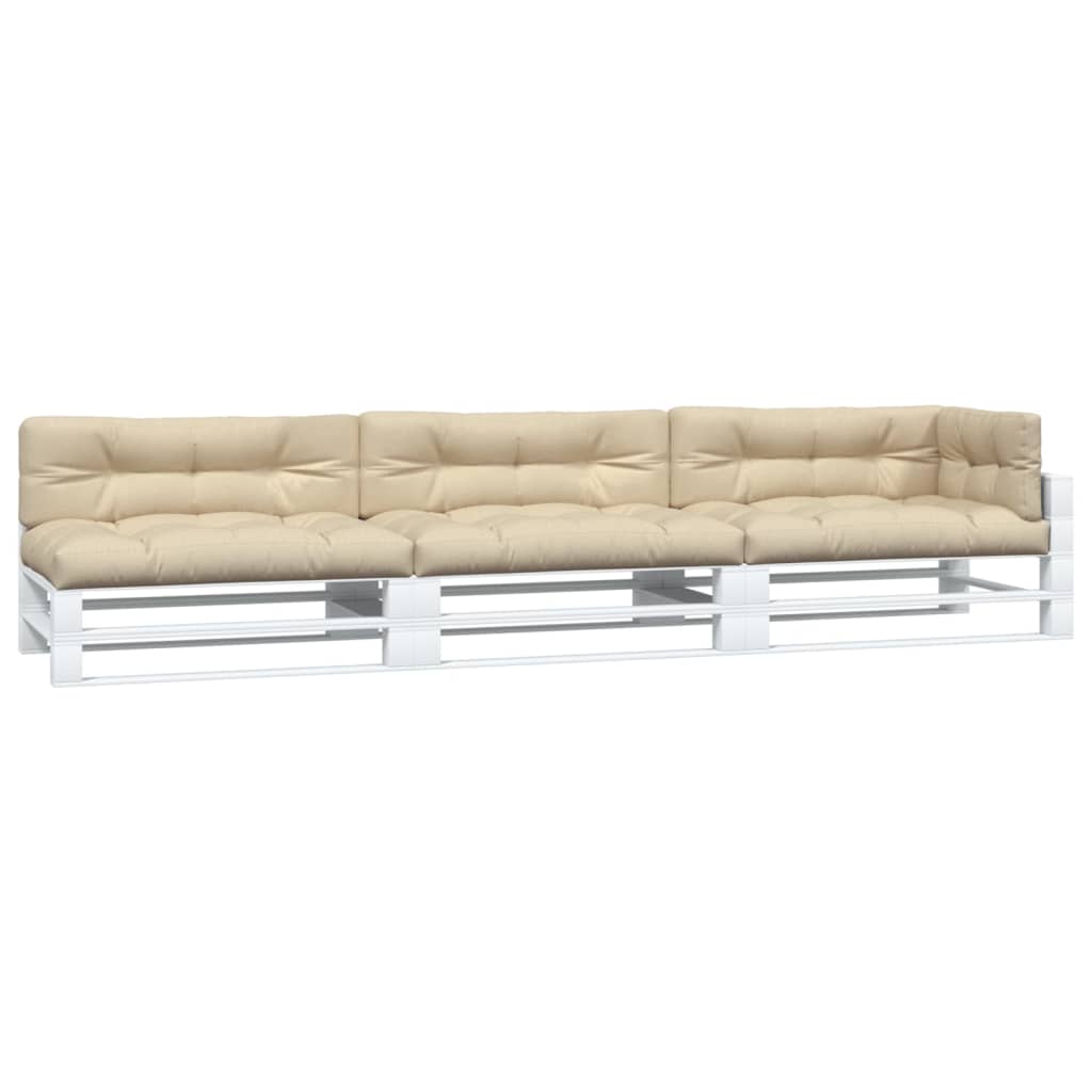 Vidaxl -Palettenkissen 7 St. Stoff Beige