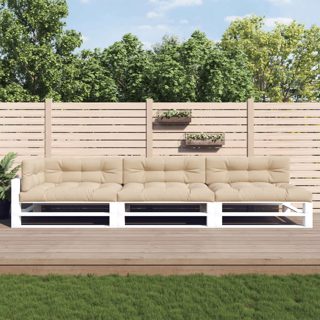 Vidaxl -Palettenkissen 7 St. Stoff Beige