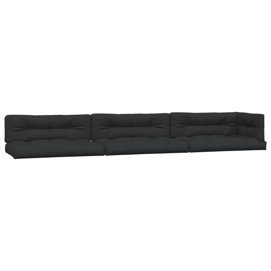 Vidaxl Palettenkissen 7 St. Stoff schwarz