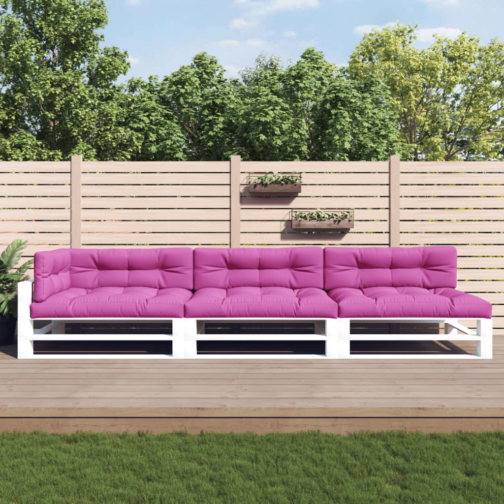 Vidaxl Palettenkissen 7 St. Stoff rosa