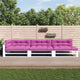 Vidaxl Palettenkissen 7 St. Stoff rosa