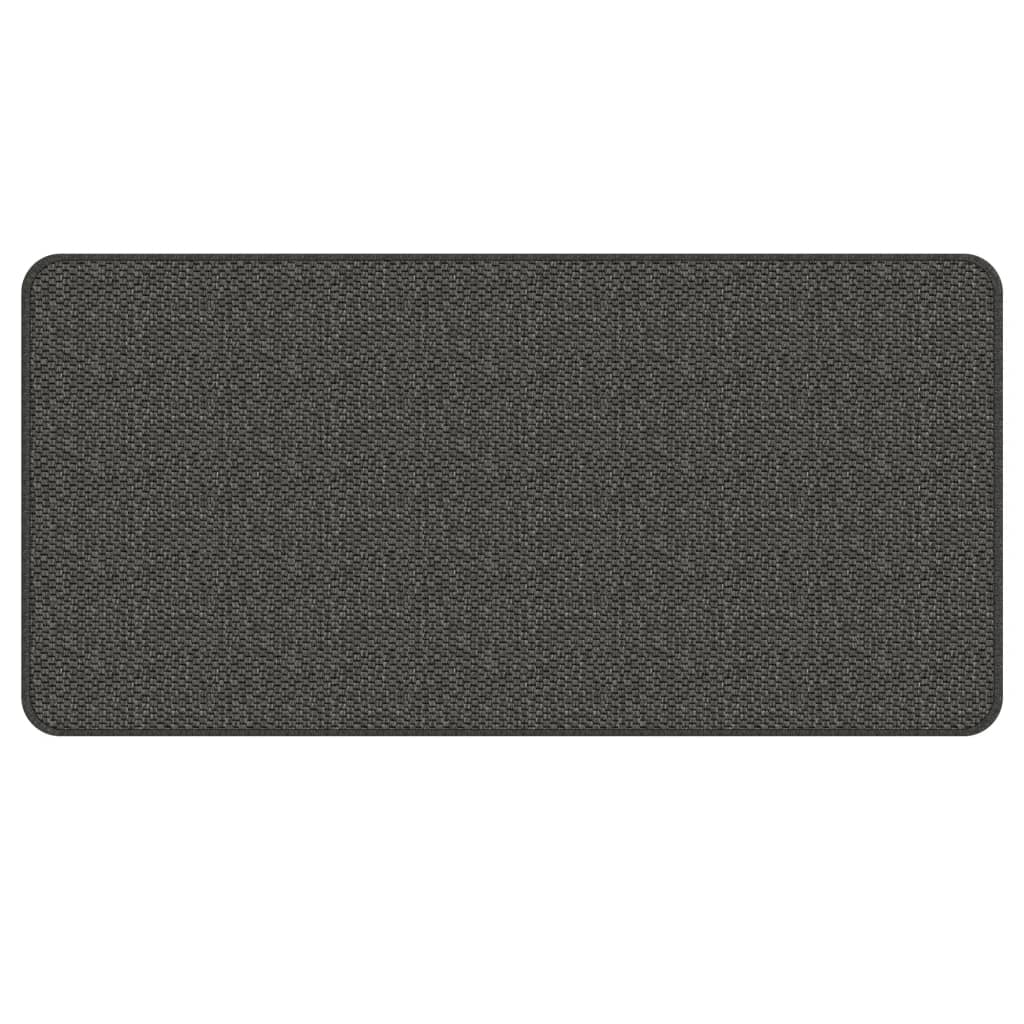 Vidaxl Teppichläufer 50x100 cm Sisal-Look Anthrazitfarben