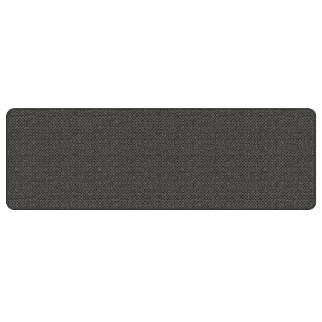 Vidaxl Teppichläufer 50x150 cm Sisal-Look Anthrazitfarben