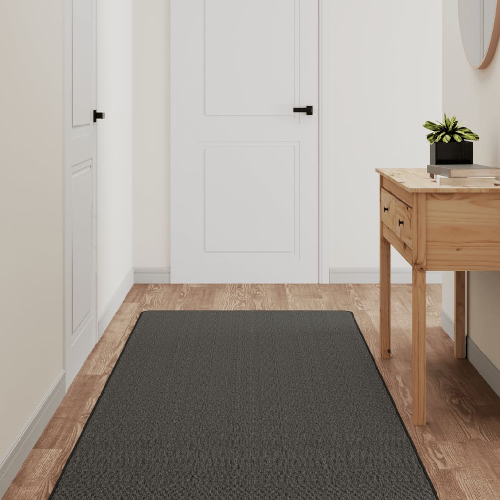 Vidaxl Teppich Runner 80x400 cm Sisal-Look Anthracitfarben