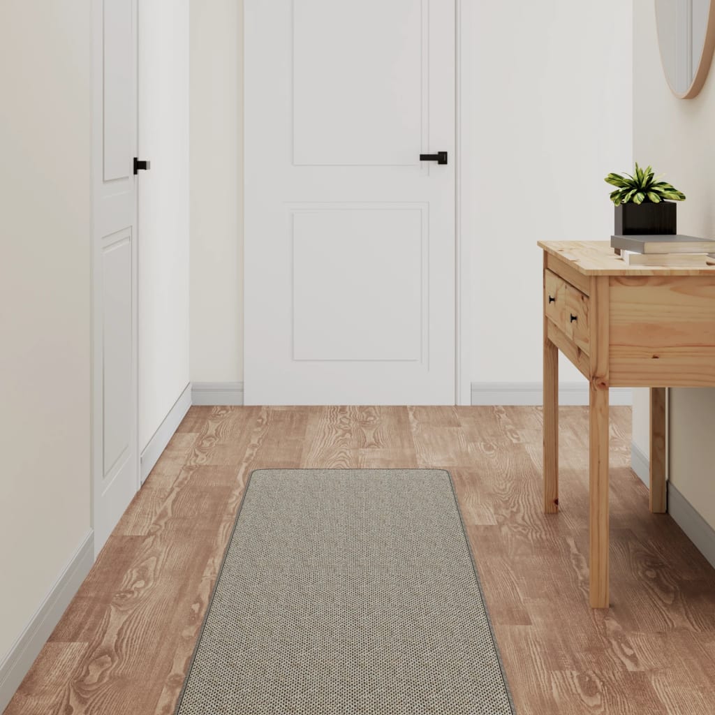 Vidaxl Teppich Runner 50x250 cm Sisal Look Silberfarbe