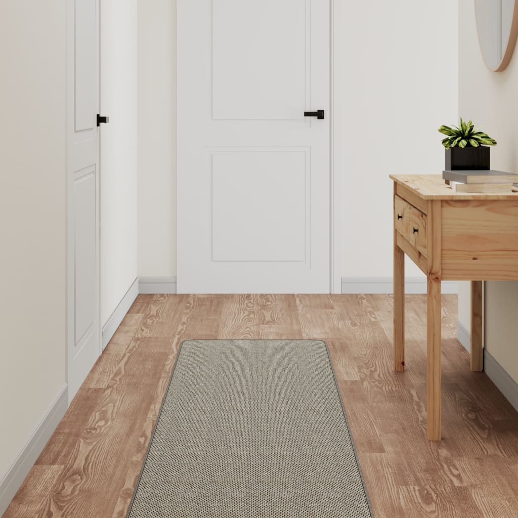 Vidaxl Teppichläufer 50x300 cm Sisal Look Silberfarbe
