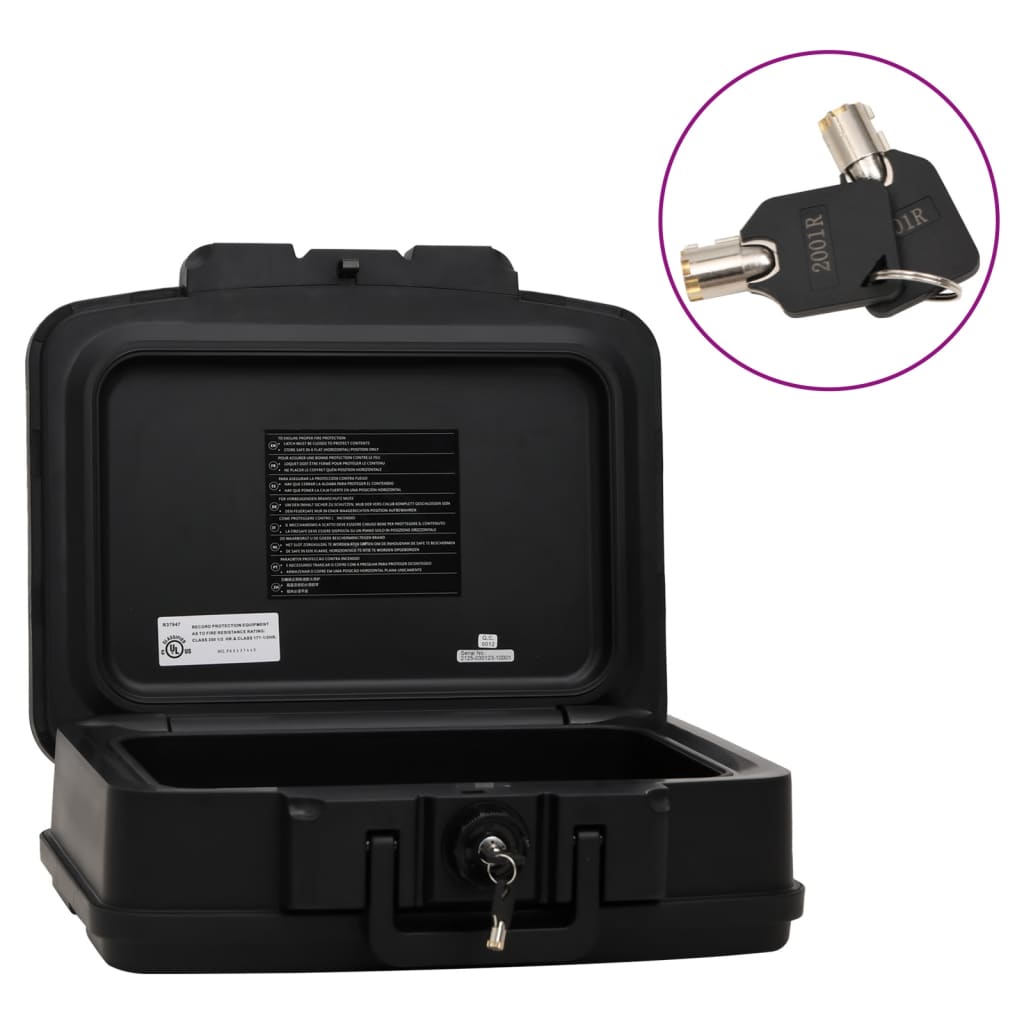 Vidaxl Safe 44x37x16,5 cm schwarz