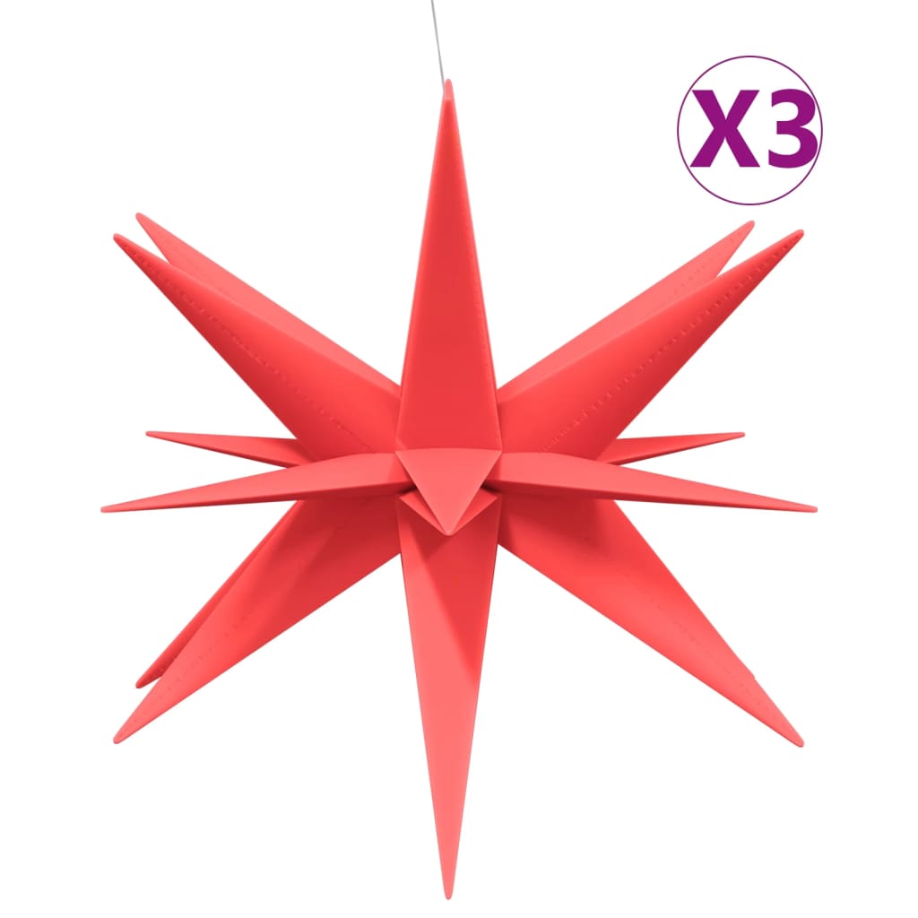 VIDAXL -Weihnachtslampen mit LEDs 3 PCs falten 100 cm rot