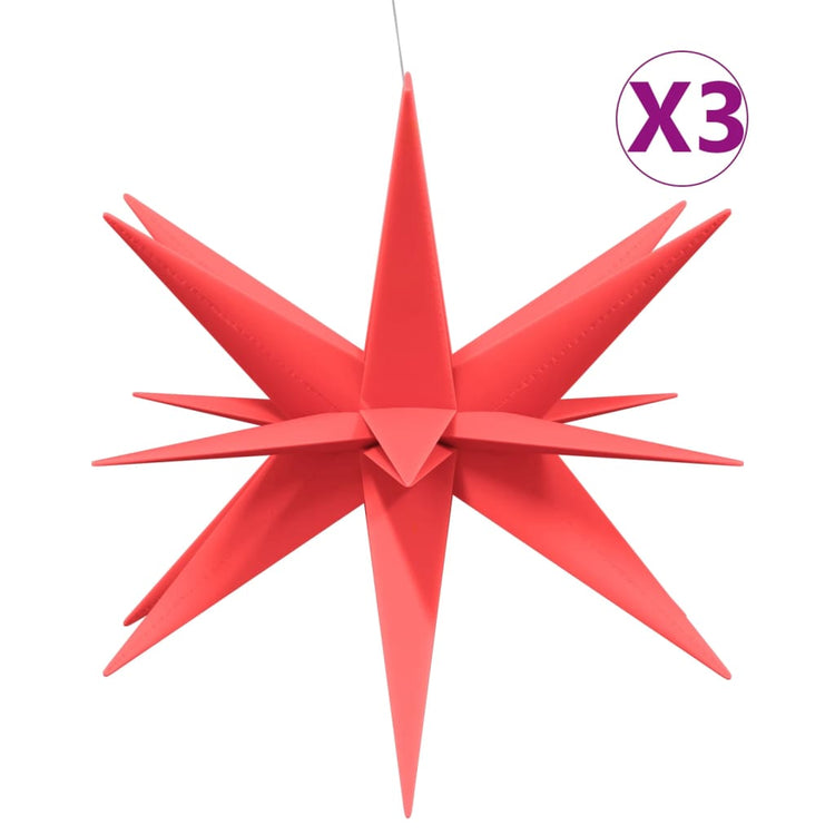 VIDAXL -Weihnachtslampen mit LEDs 3 PCs falten 100 cm rot