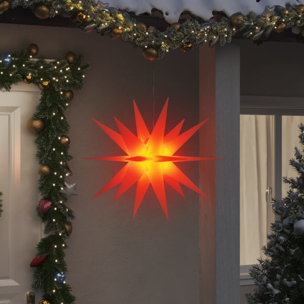 VIDAXL -Weihnachtslampen mit LEDs 3 PCs falten 100 cm rot
