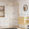 Vidaxl begehete Duschwand transparent 80x195 cm ESG-Glas Goldfarbe