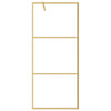 Vidaxl begehete Duschwand transparent 90x195 cm ESG Glas Gold gefärbt
