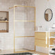 Vidaxl begehete Duschwand transparent 100x195 cm ESG-Glas Goldfarbe