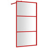 Vidaxl begehete Duschwand transparent 115x195 cm ESG Glasrot