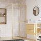 Vidaxl begehete Duschwand transparent 80x195 cm ESG-Glas Goldfarbe