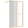 Vidaxl begehete Duschwand transparent 118x195 cm Esg-Glas Goldfarbe