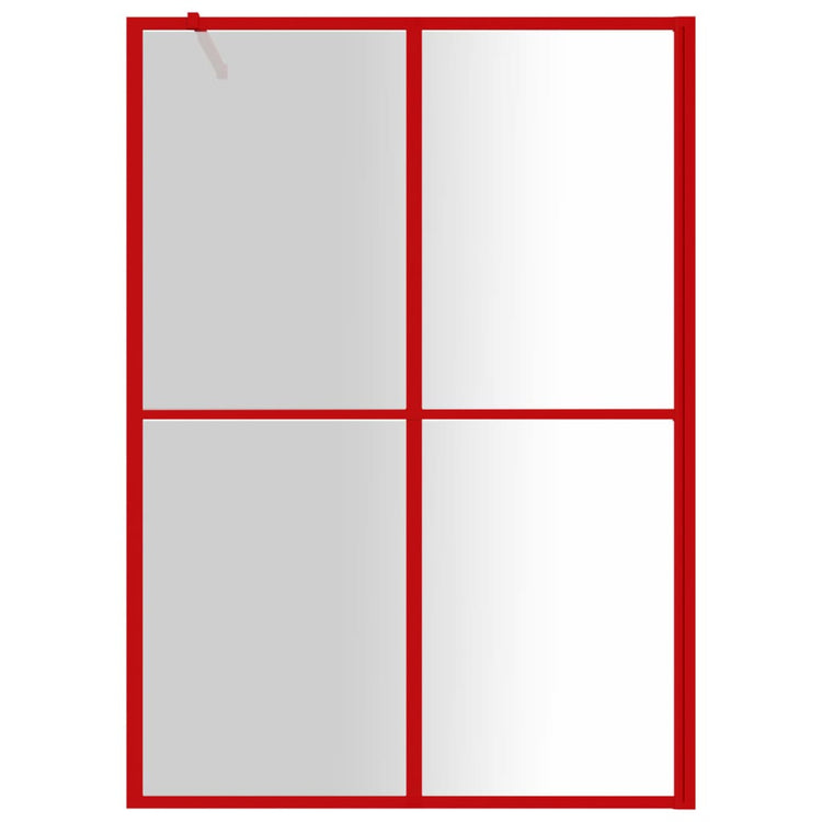 Vidaxl begehete Duschwand transparent 140x195 cm ESG Glasrot