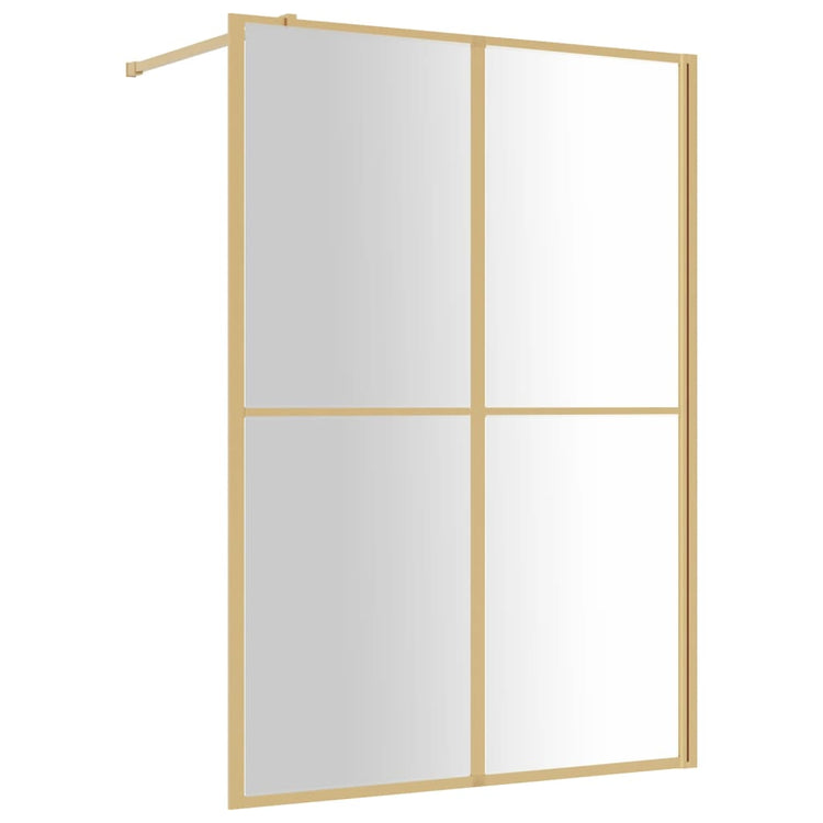 Vidaxl begehete Duschwand transparent 140x195 cm ESG Glas Gold gefärbt
