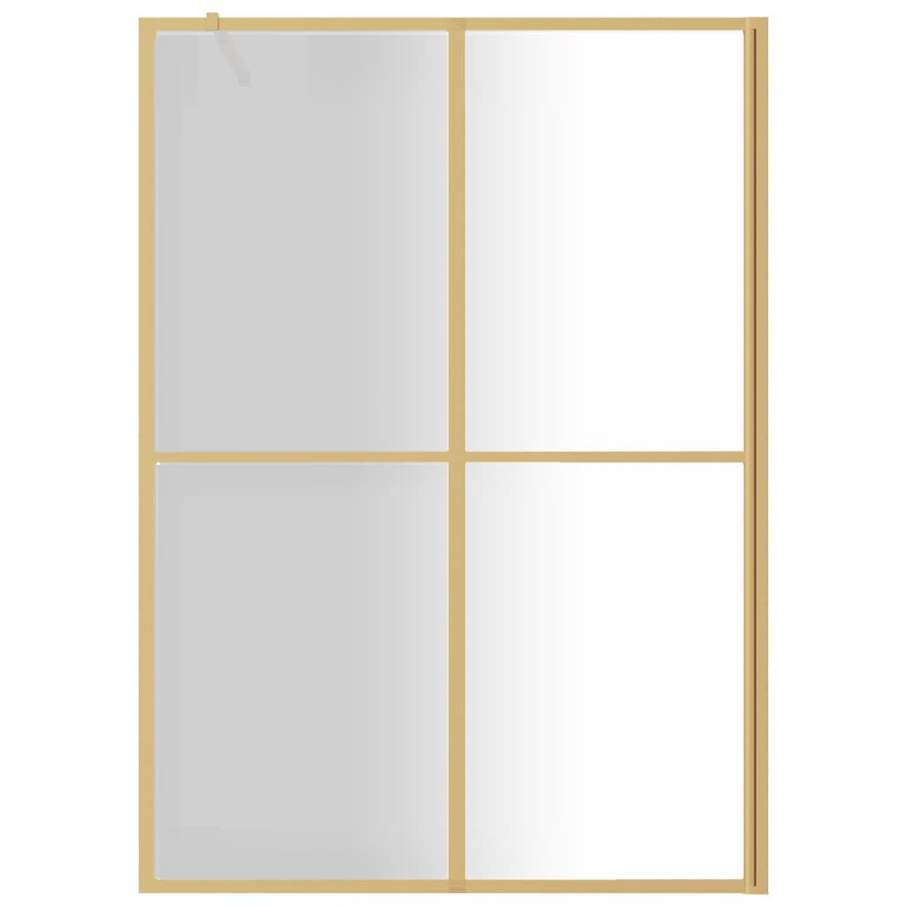 Vidaxl begehete Duschwand transparent 140x195 cm ESG Glas Gold gefärbt